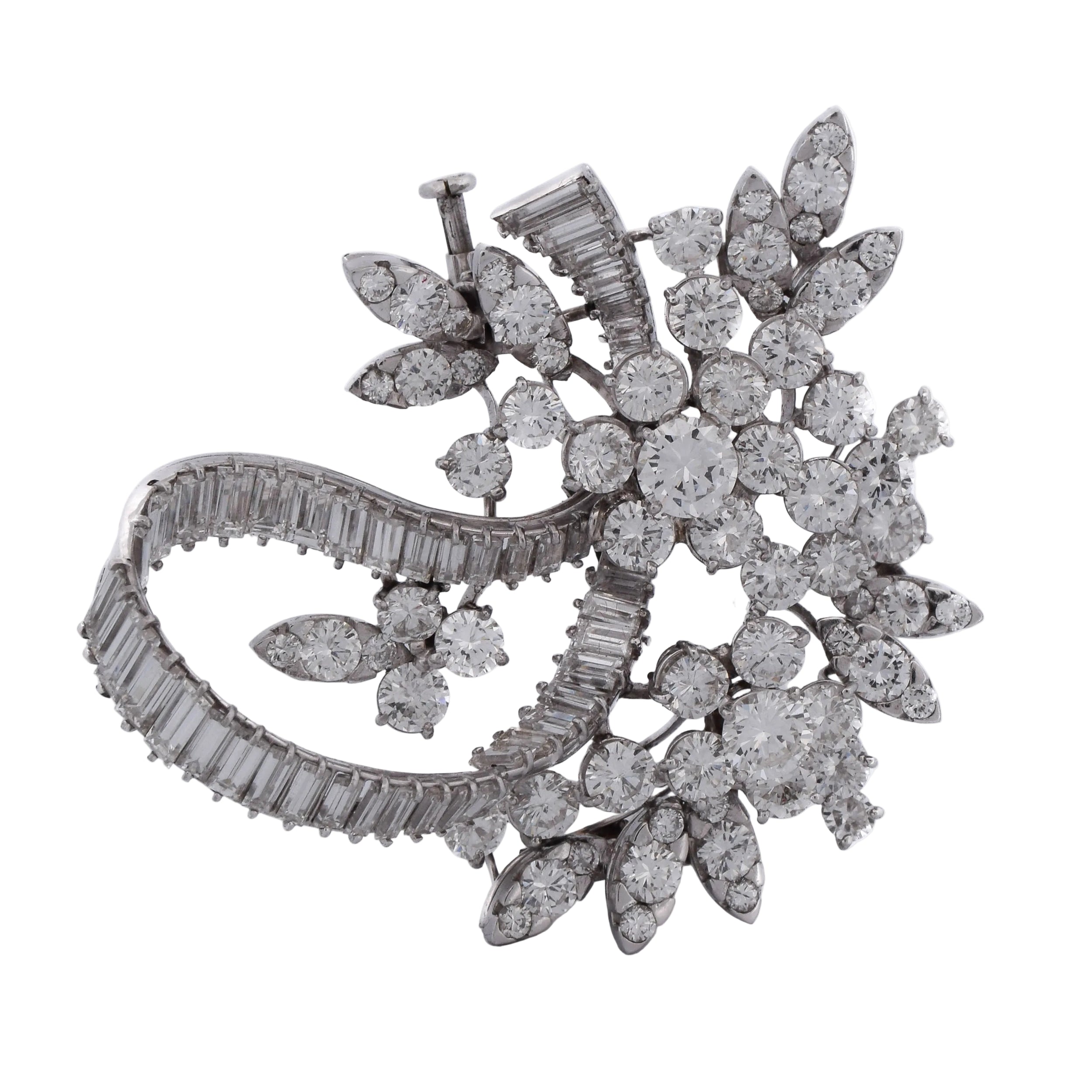 Platinum and Diamond Brooch