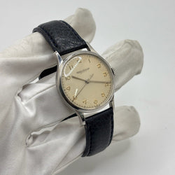 JAEGER-LECOULTRE Watch in Steel and Leather