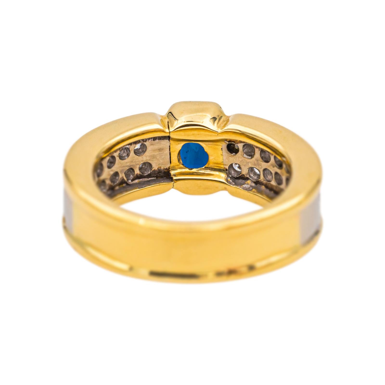 Bague Or jaune Saphir
