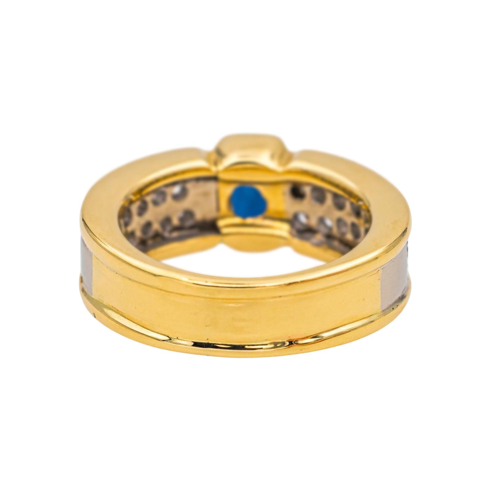 Bague Or jaune Saphir