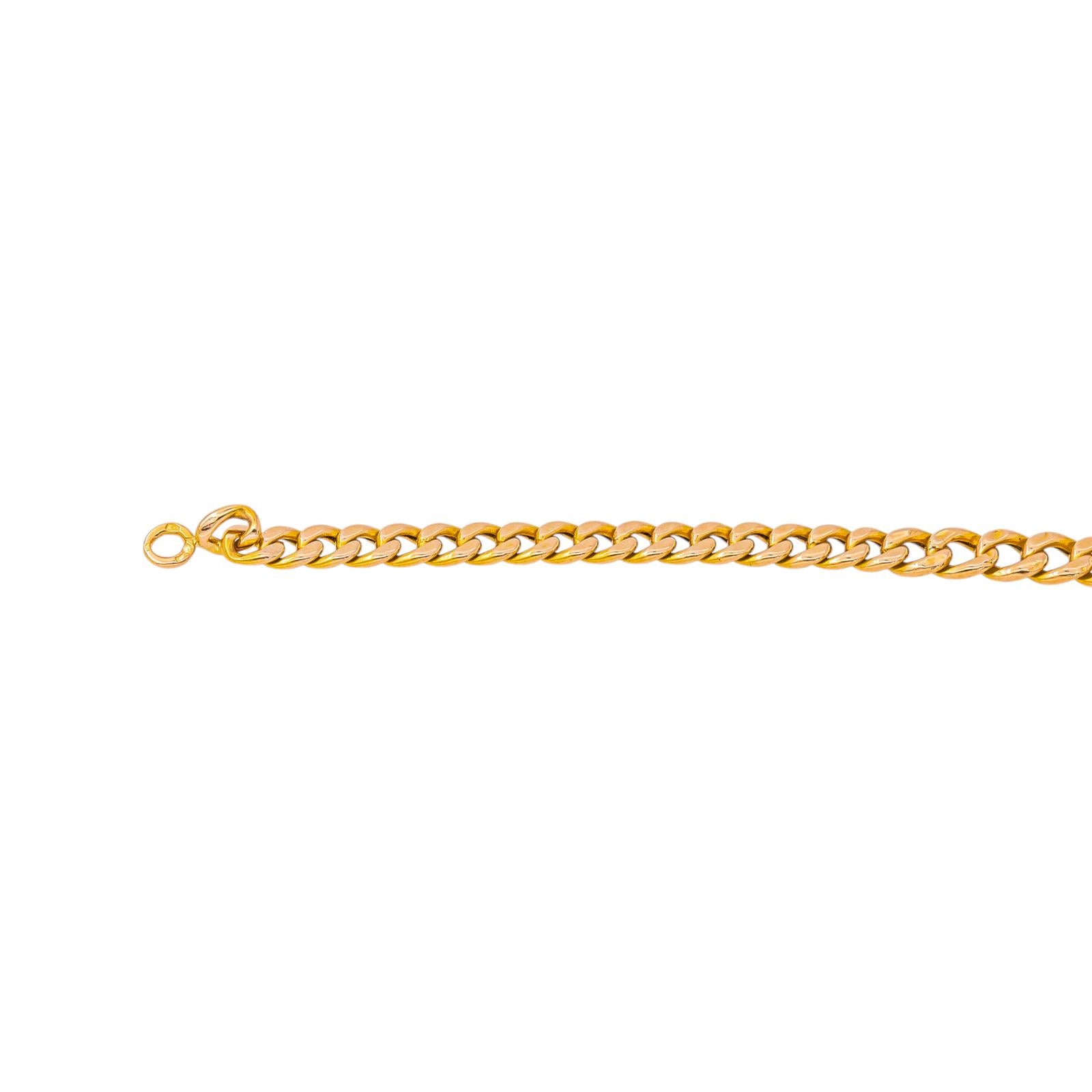 Rose gold curb chain necklace