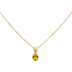 Necklace Yellow gold Citrine