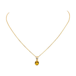 Necklace Yellow gold Citrine