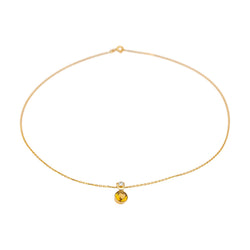 Necklace Yellow gold Citrine