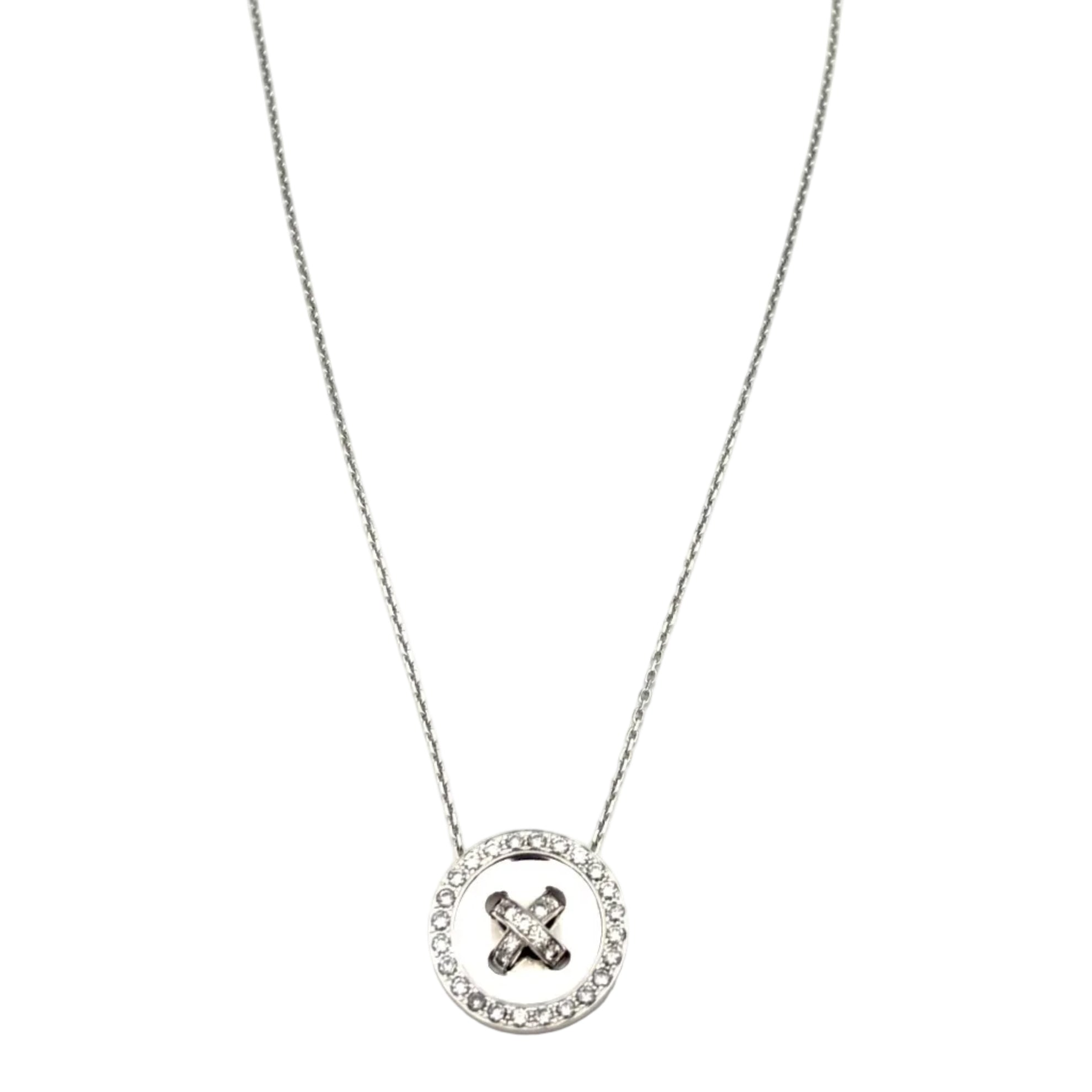 Necklace Pendant VAN CLEEF & ARPELS "Boutonnière" in White gold and Diamonds