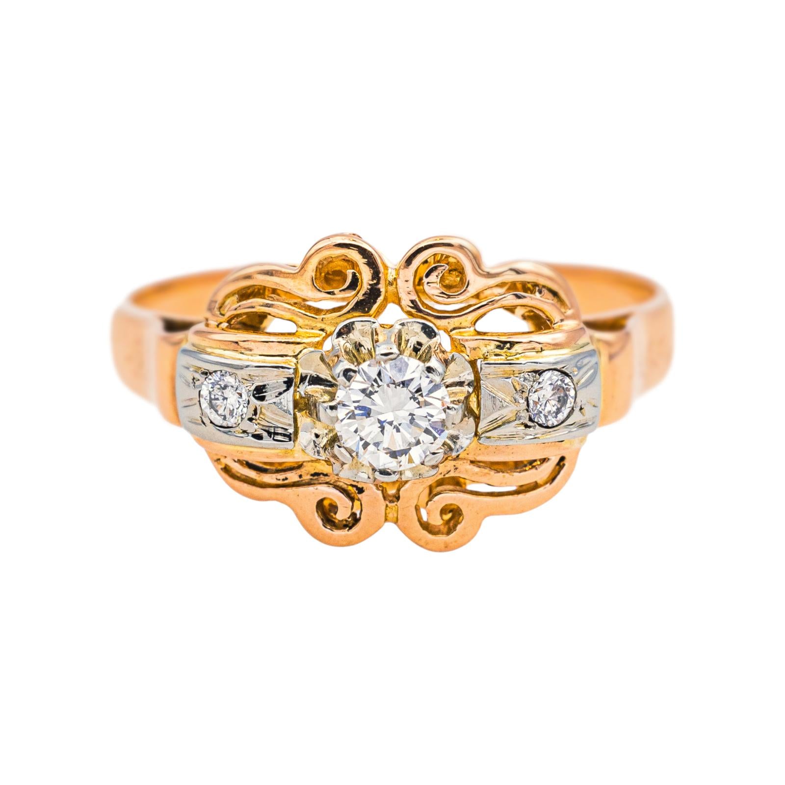 Ring Pink gold  diamond 