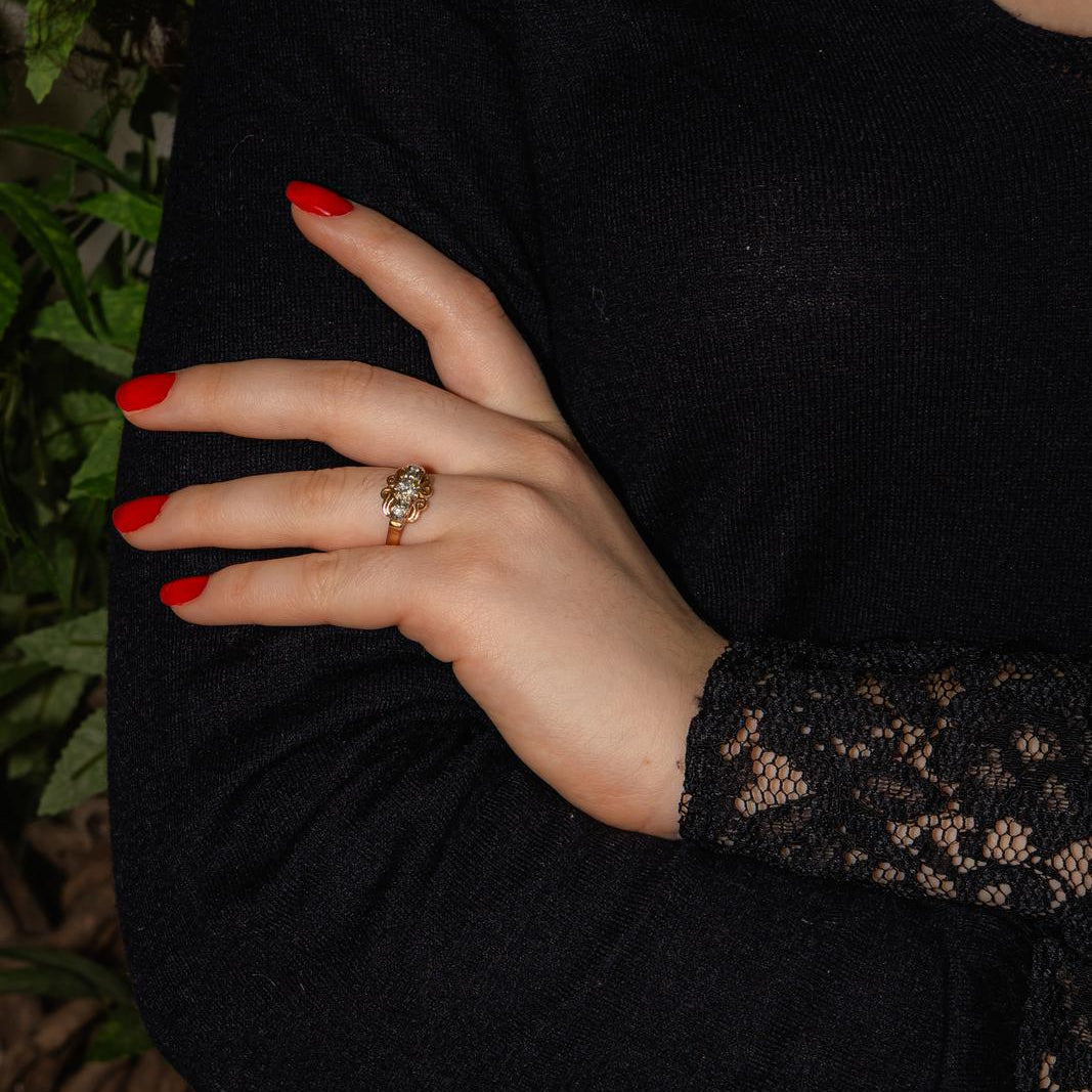 Ring Pink gold  diamond 