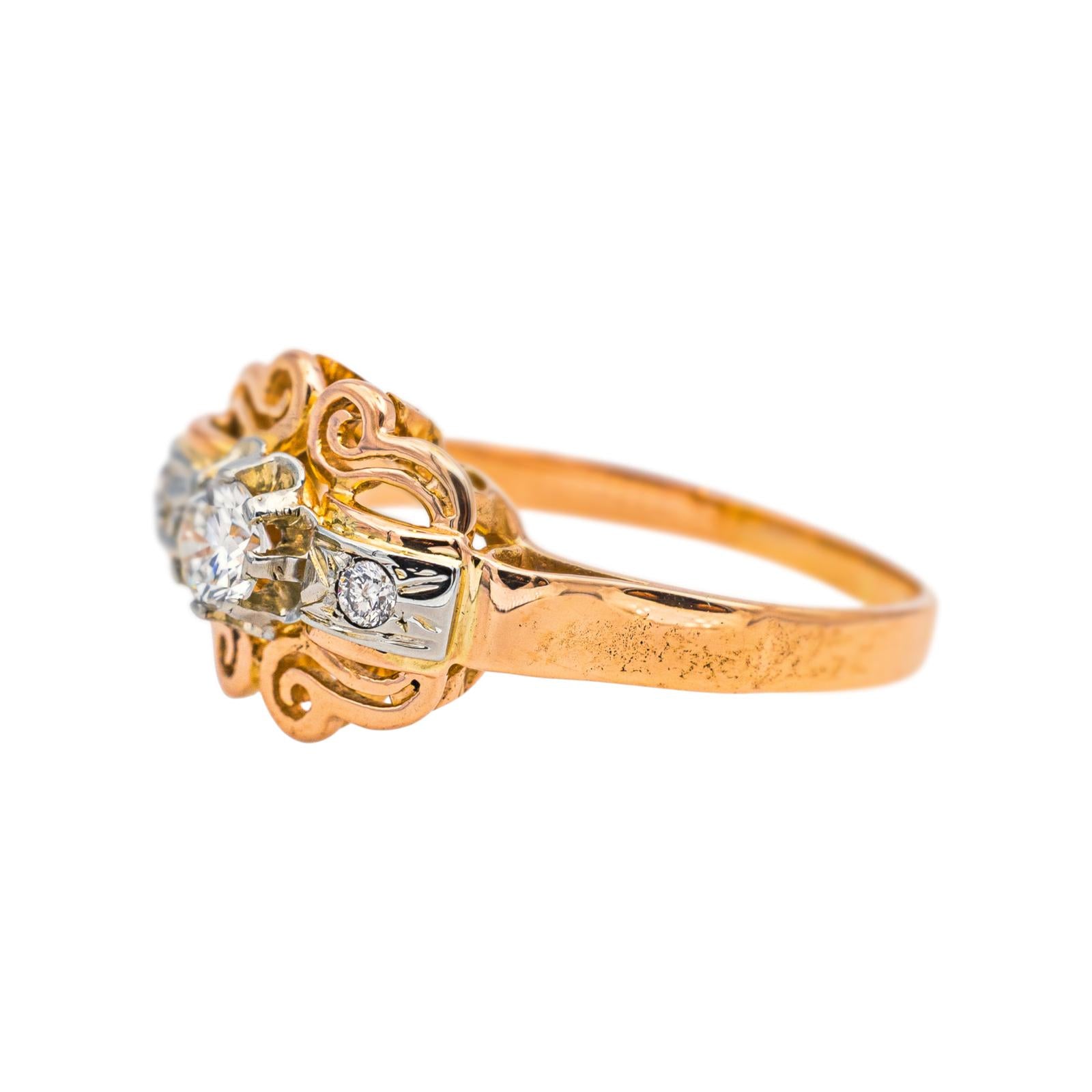 Ring Pink gold  diamond 