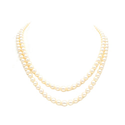 White Gold and Turquoise Pearl Necklace