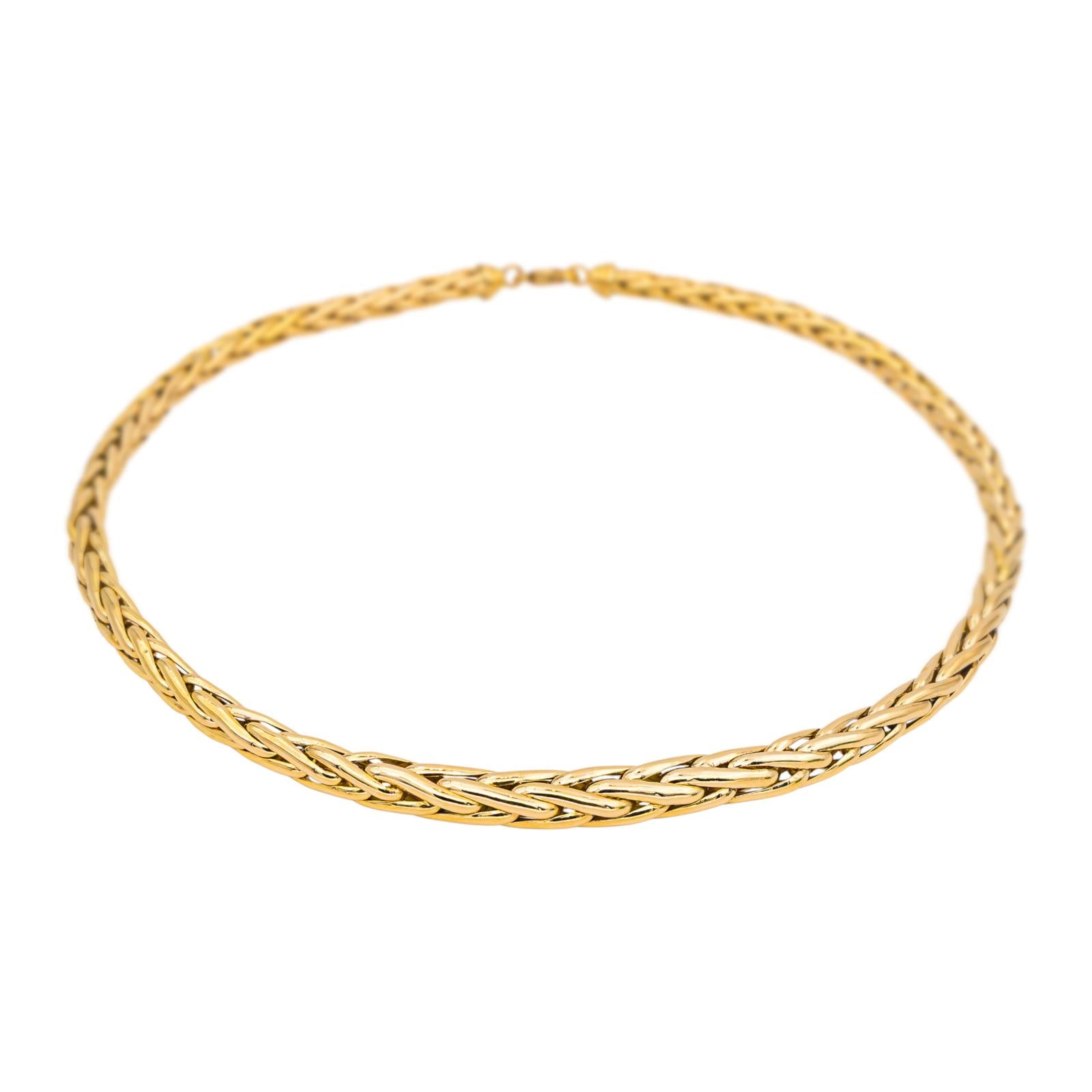 Necklace Palm mesh Yellow gold