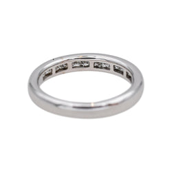 Bague  Demi- alliance  Or blanc  Diamant 