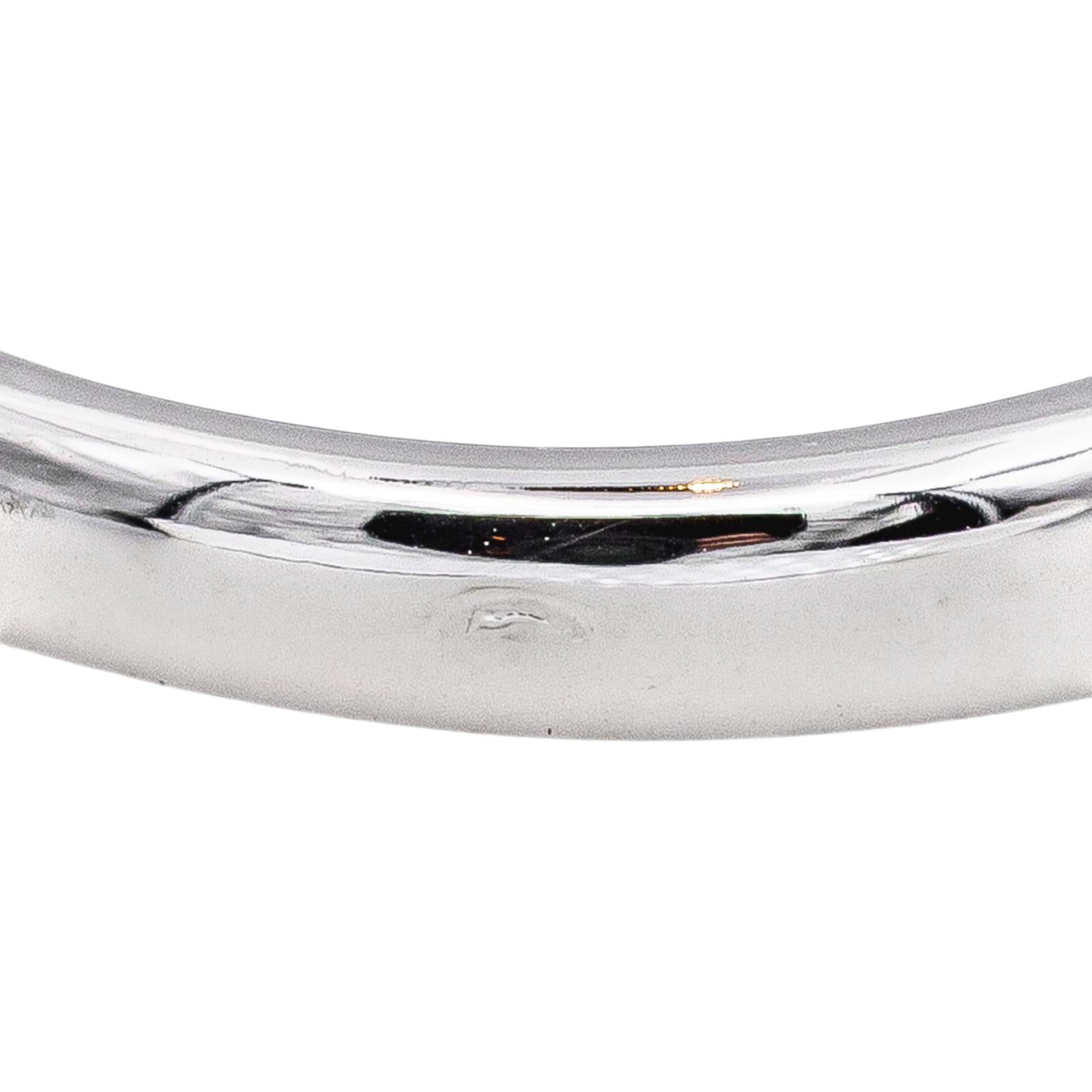 Bague  Demi- alliance  Or blanc  Diamant 