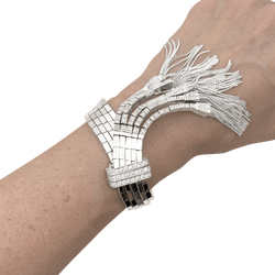 Bracelet ancien platine et diamants.