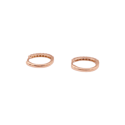 Boucles d'oreilles Créoles en or rose et diamants