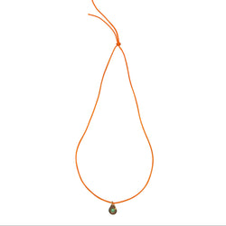 DINH VAN "R10 Handcuffs" Pendant Necklace in yellow gold and chrysoprase