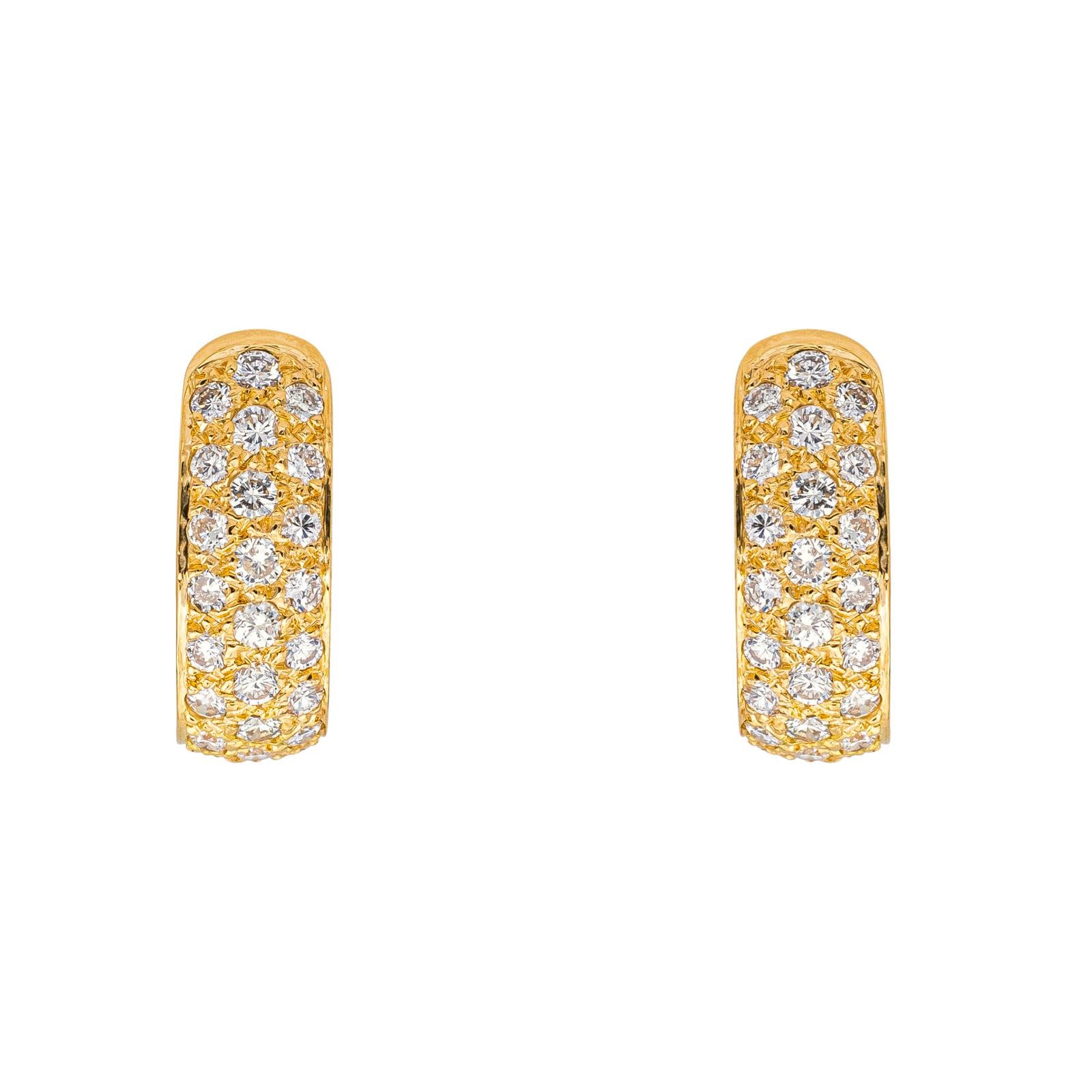 Earrings Yellow gold diamond
