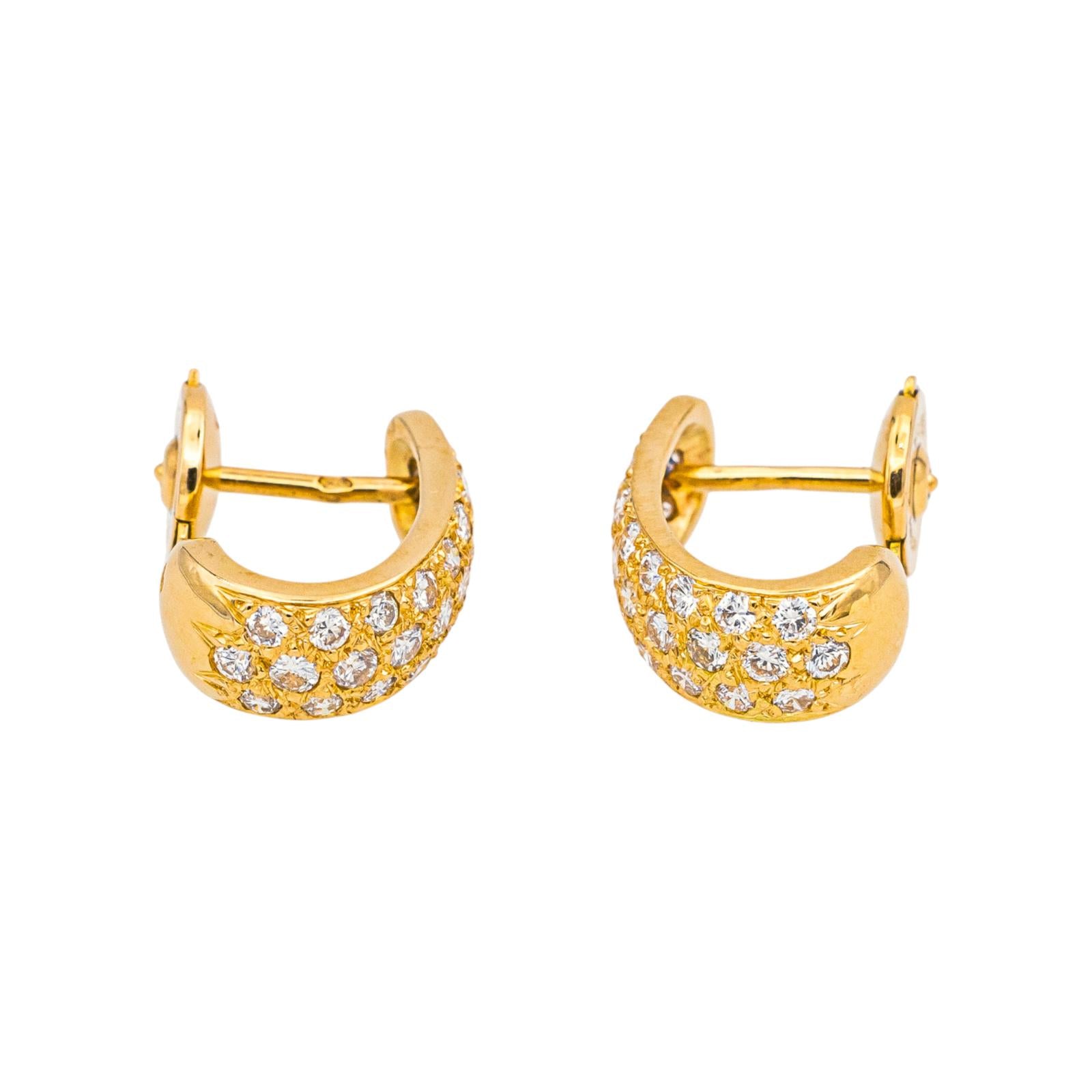 Earrings Yellow gold diamond