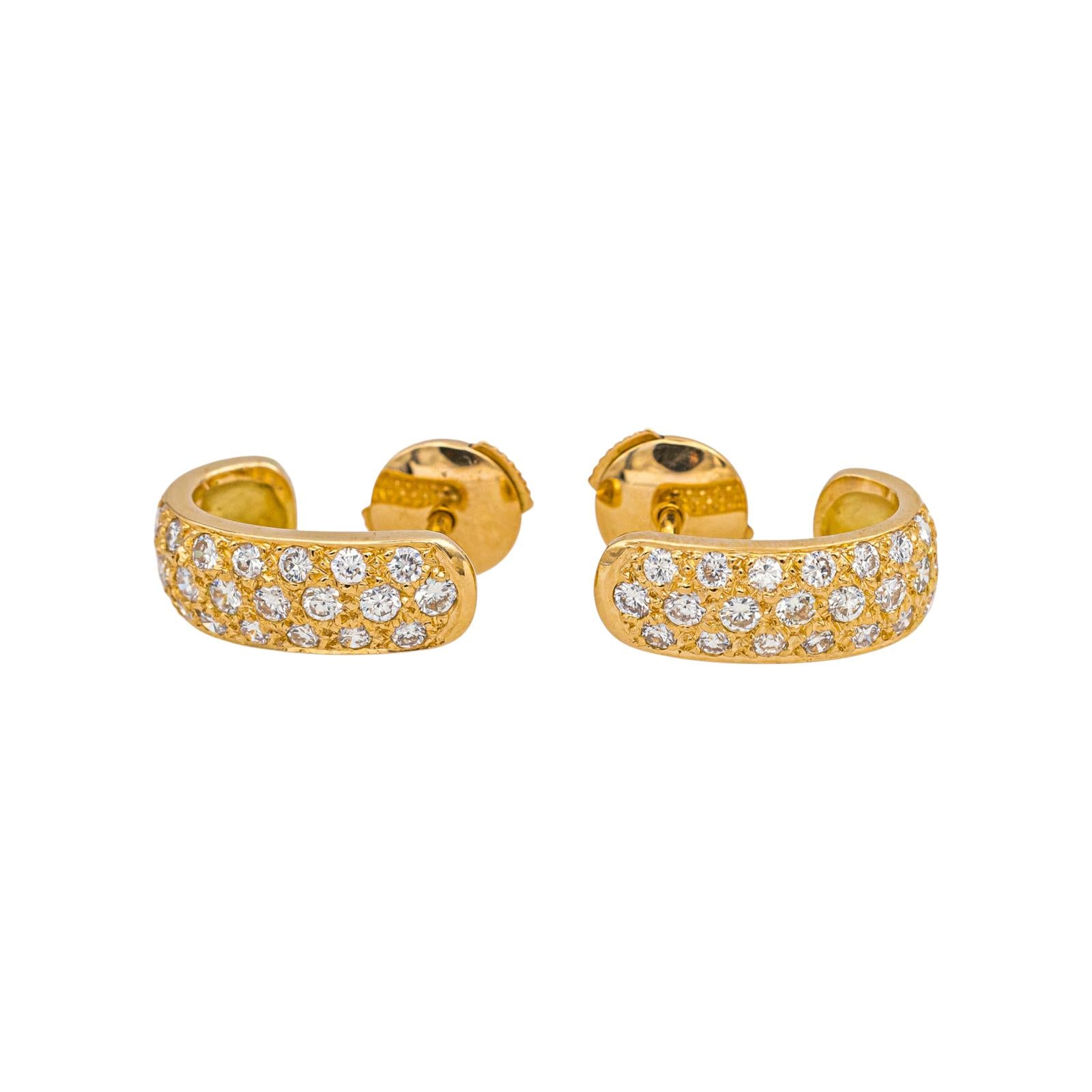 Earrings Yellow gold diamond