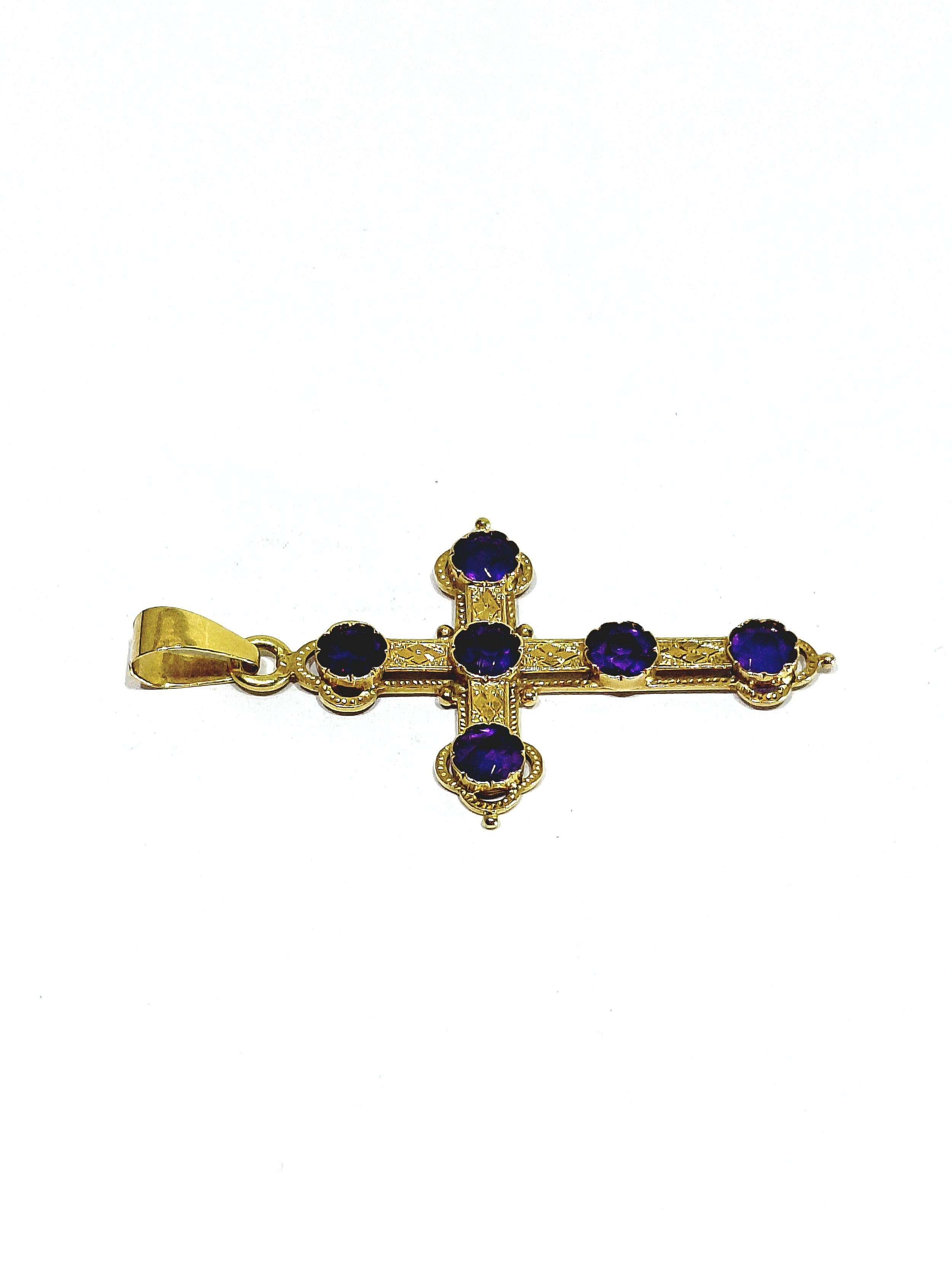 Gold and Amethyst Cross