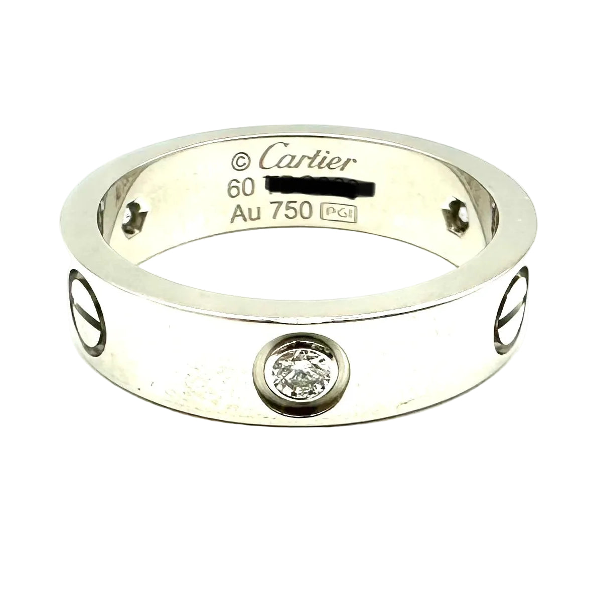 CARTIER "Love" Wedding band ring in white gold and diamonds