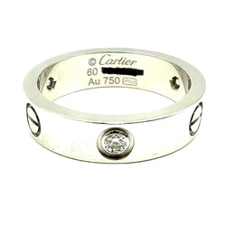 CARTIER "Love" Wedding band ring in white gold and diamonds