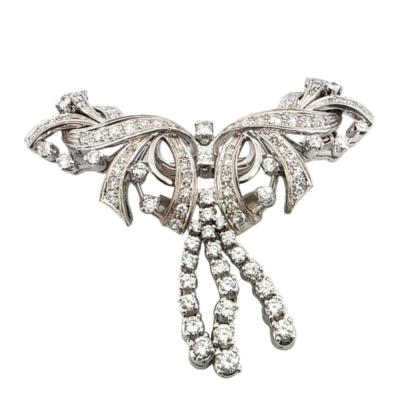 Necklace Plastron in White gold and Diamonds
