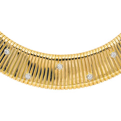 Weingrill Necklace  Tubogas Yellow gold diamond