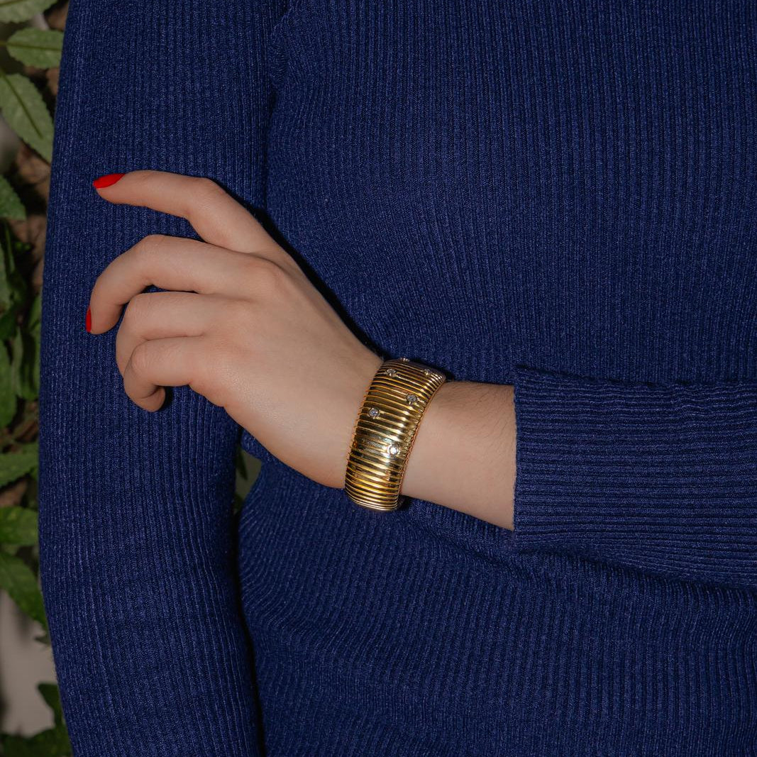 Weingrill Bracelet Tubogas Yellow gold diamond