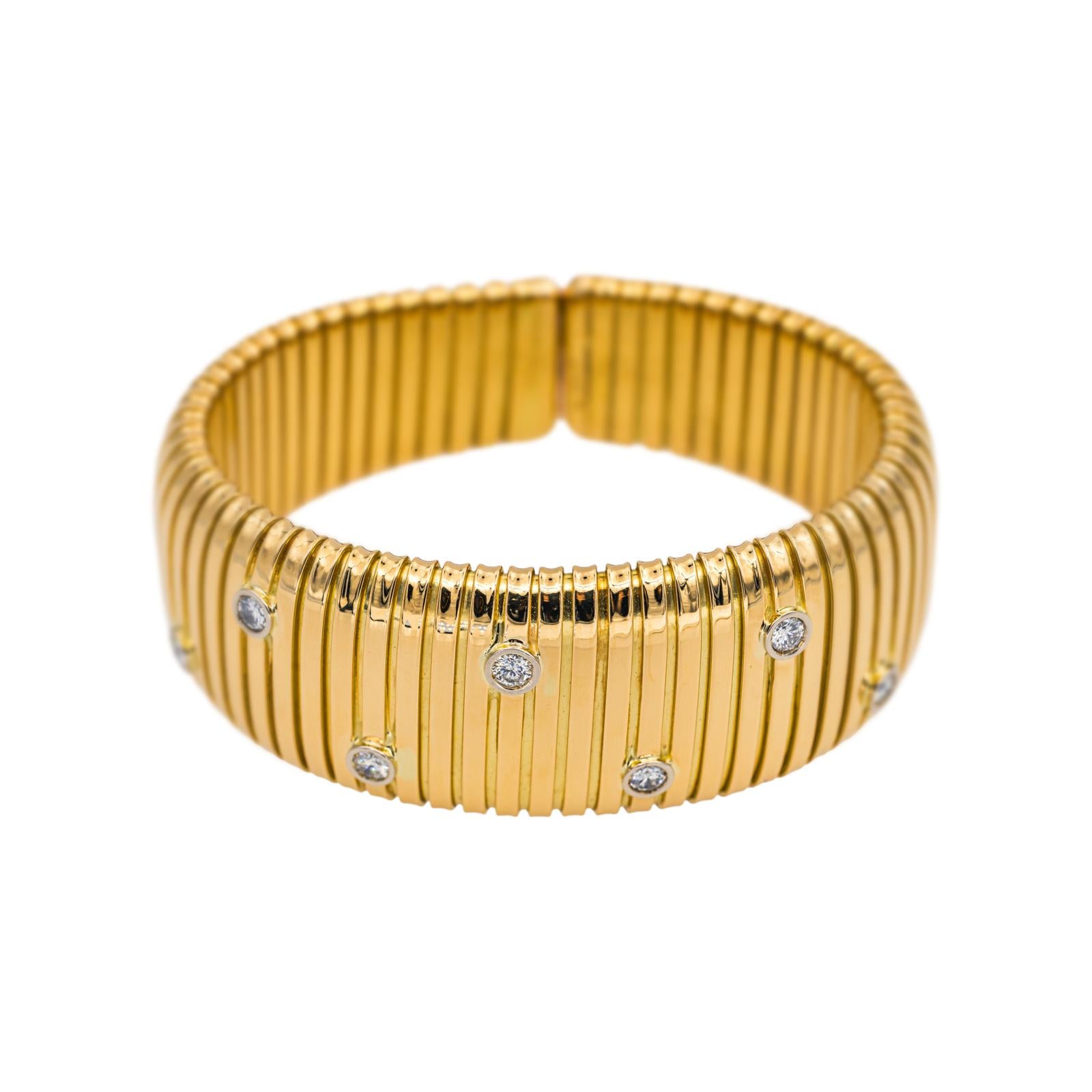 Weingrill Bracelet Tubogas Yellow gold diamond