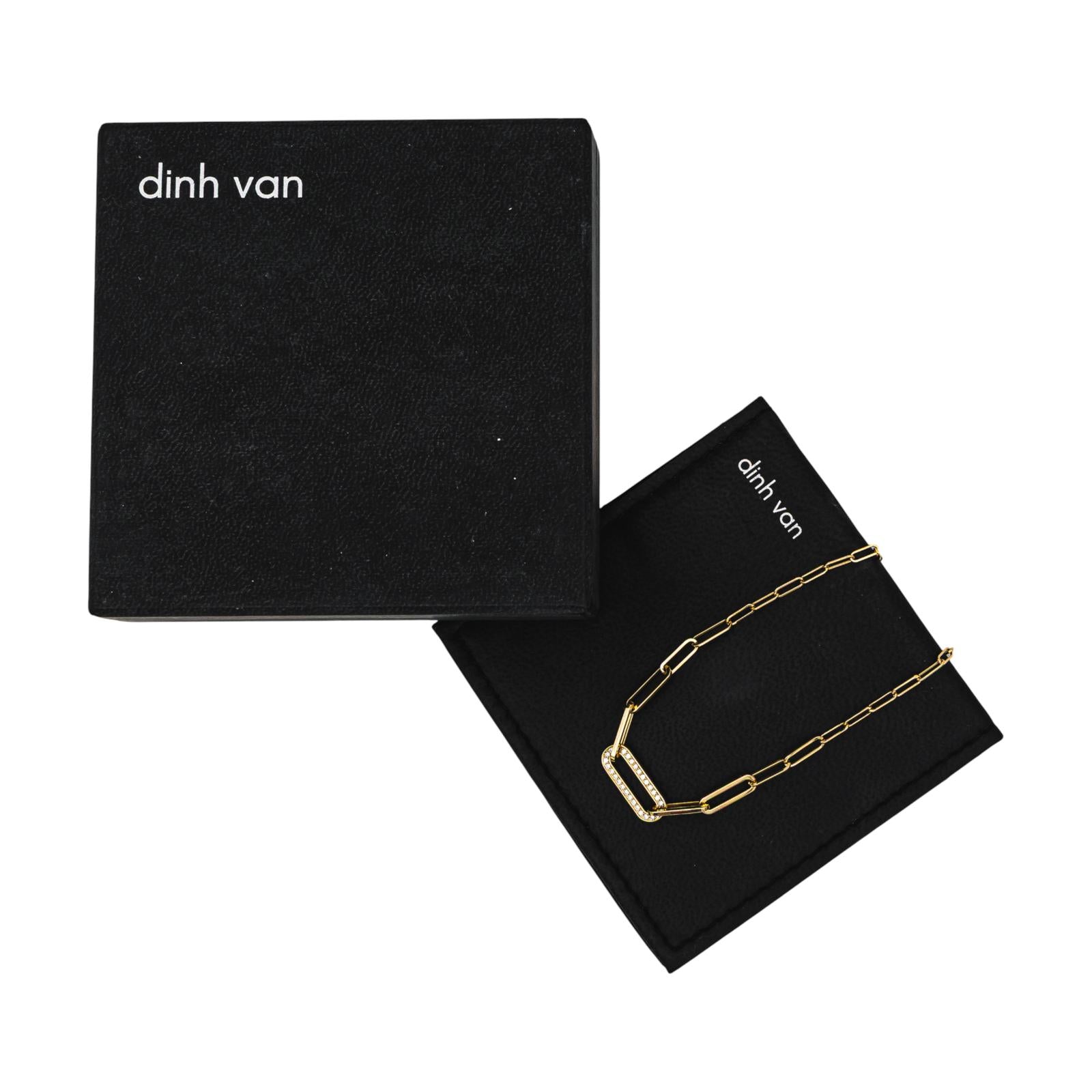 Dinh Van Necklace Yellow gold link diamond