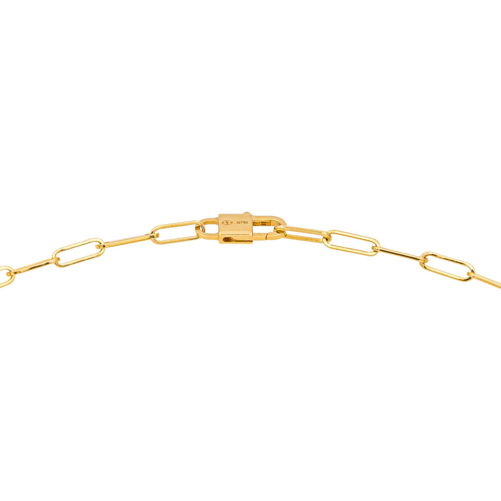 Dinh Van Necklace Yellow gold link diamond