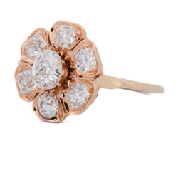 Marguerite Ring in Yellow Gold and Diamonds