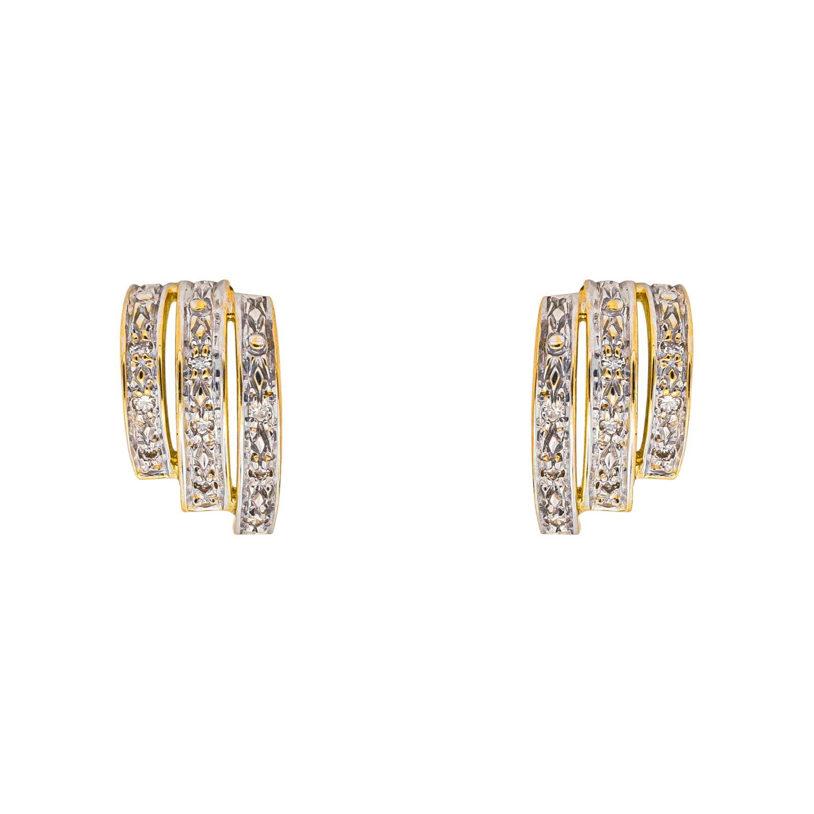 Earrings  Yellow gold diamond