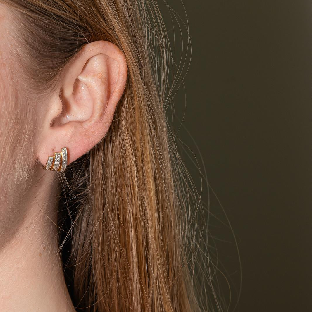 Earrings  Yellow gold diamond