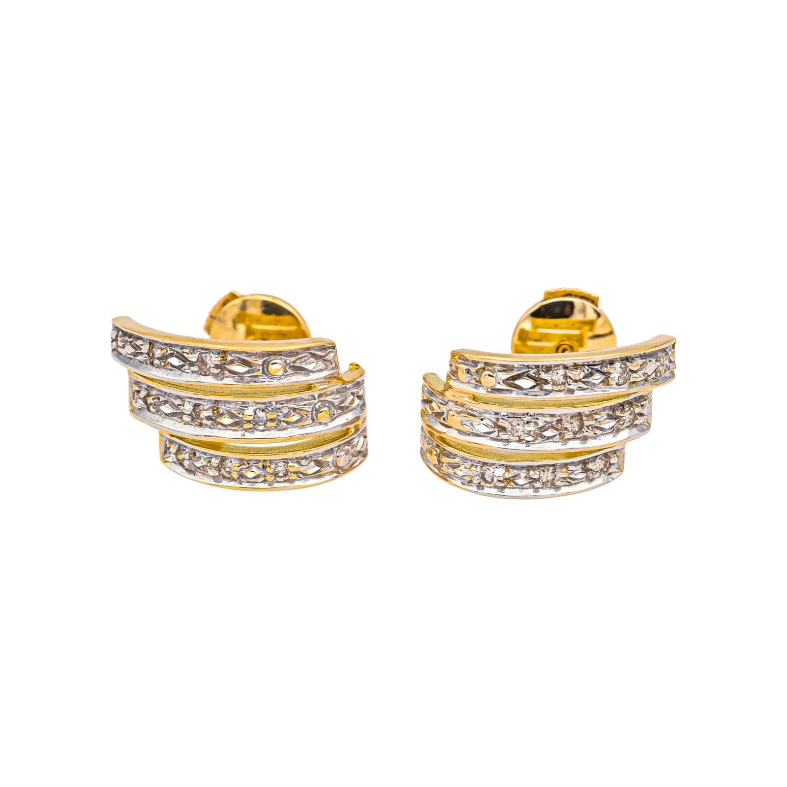 Earrings  Yellow gold diamond