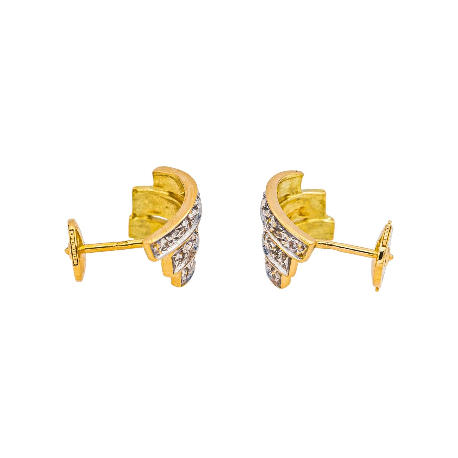 Earrings  Yellow gold diamond