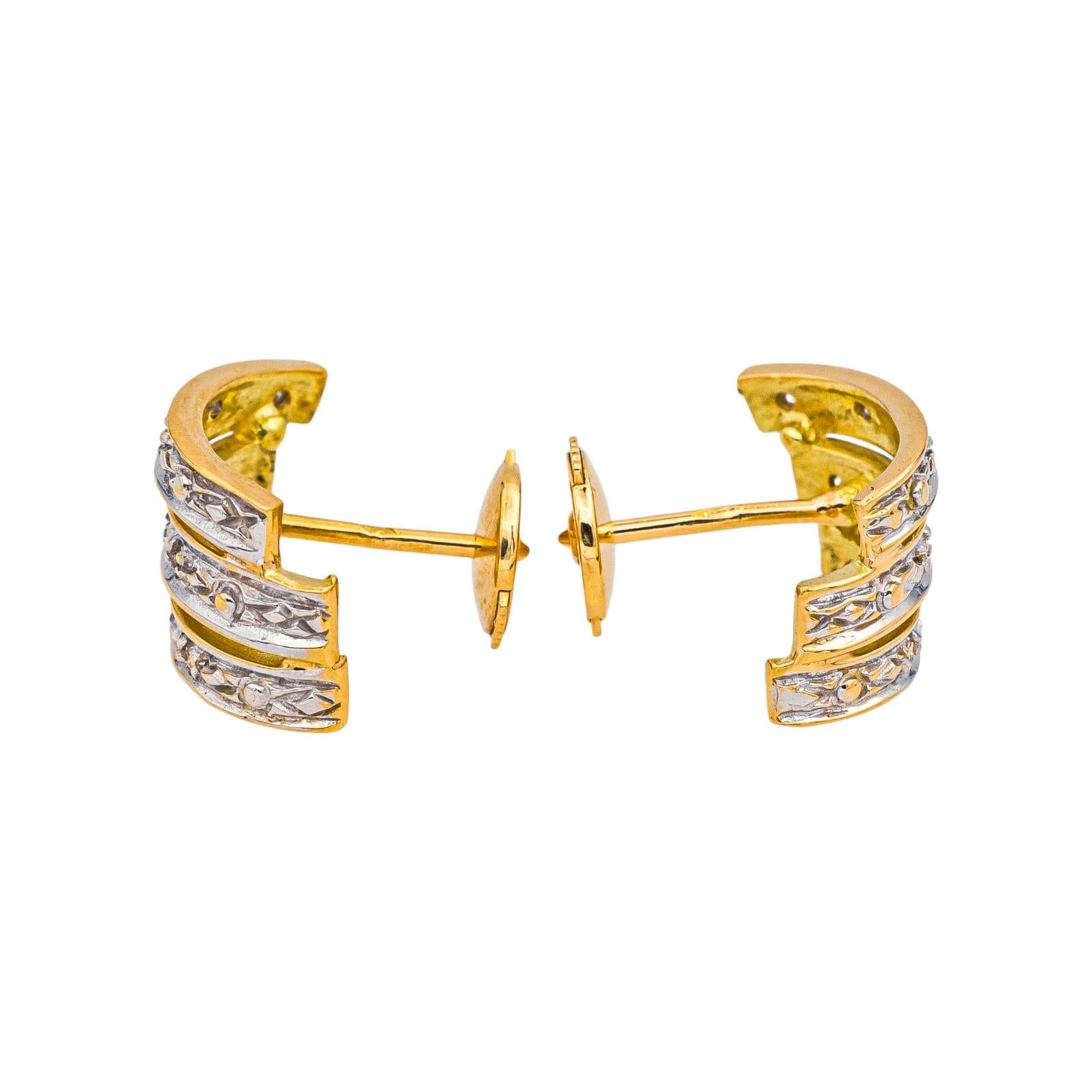 Earrings  Yellow gold diamond