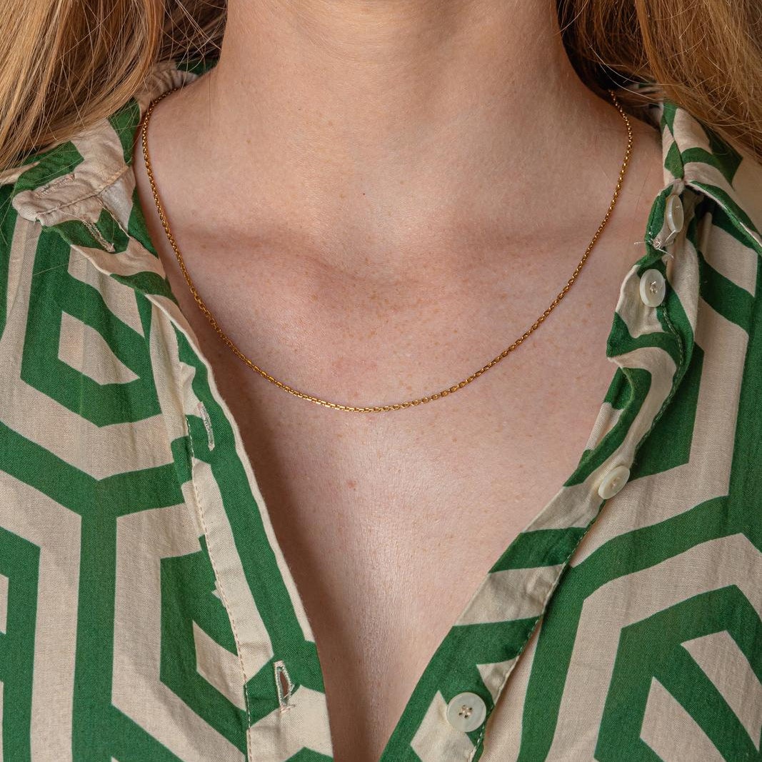 Yellow Gold Forçat Link Necklace