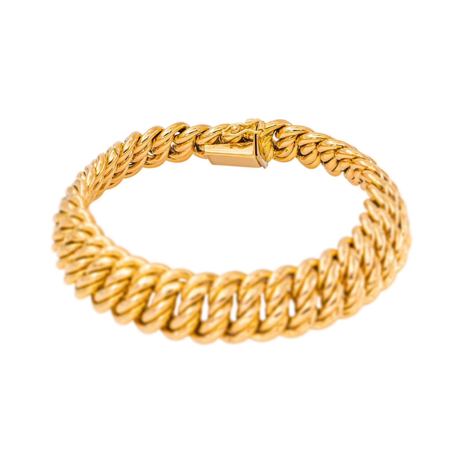 Yellow Gold American Link Bracelet
