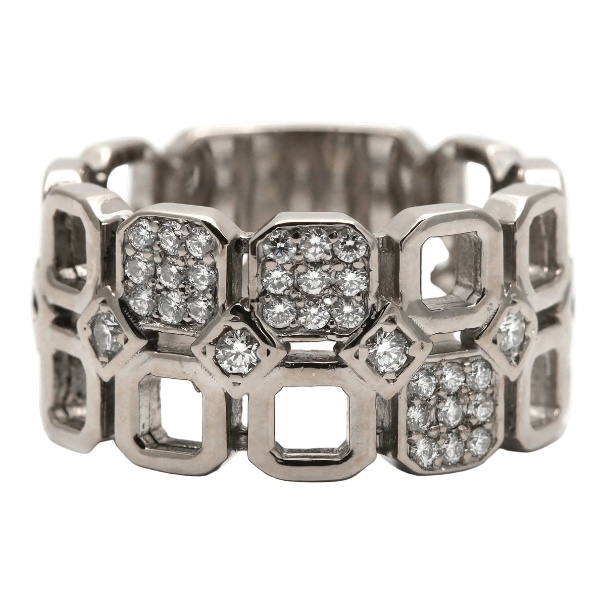 White Gold and Diamond Band Ring