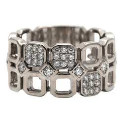 White Gold and Diamond Band Ring
