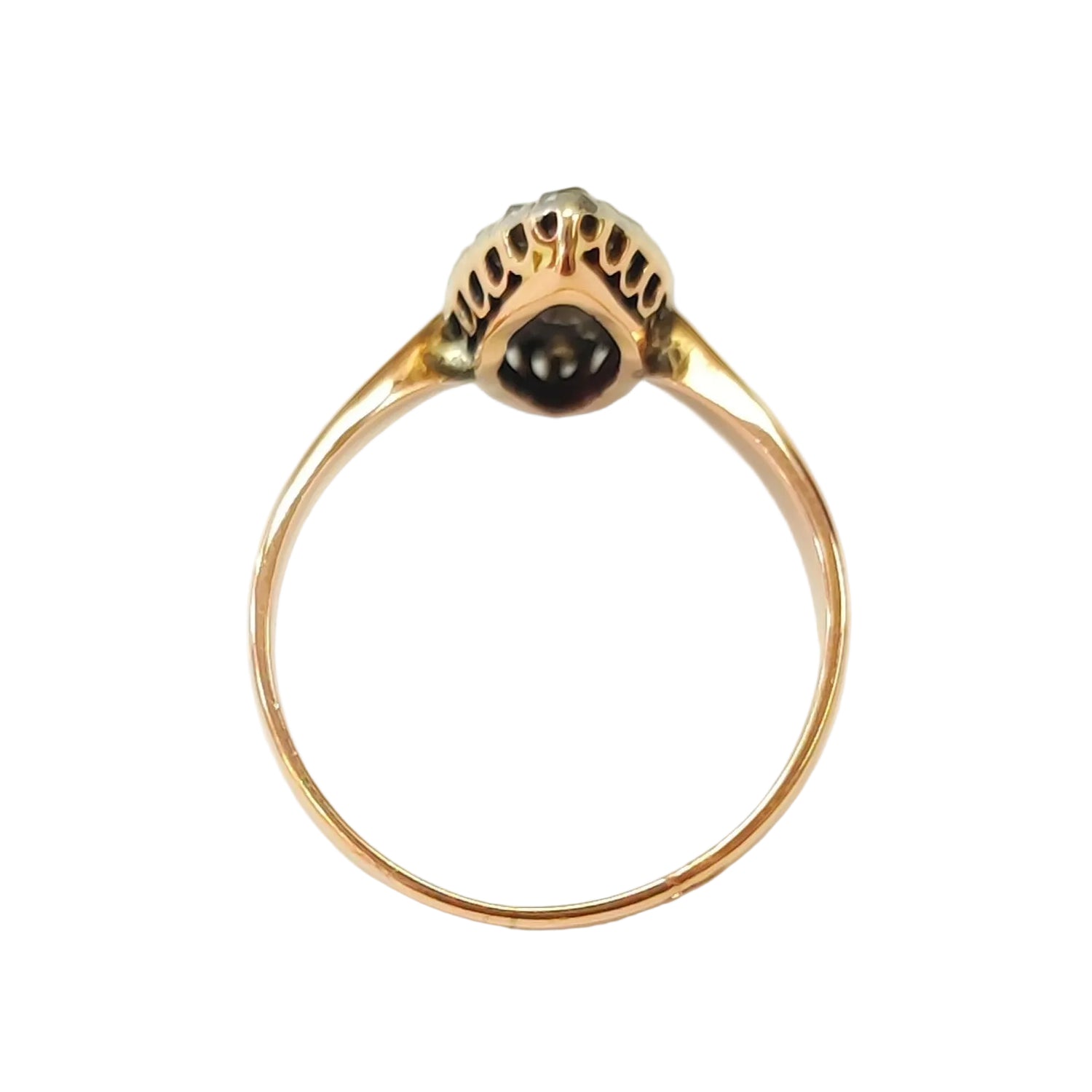 Marquise Ring in Rose Gold, Platinum, and Diamonds