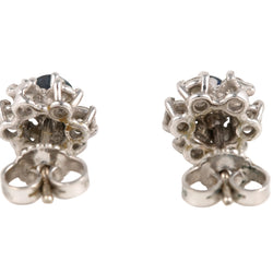 White Gold Earrings with Sapphires and Diamonds