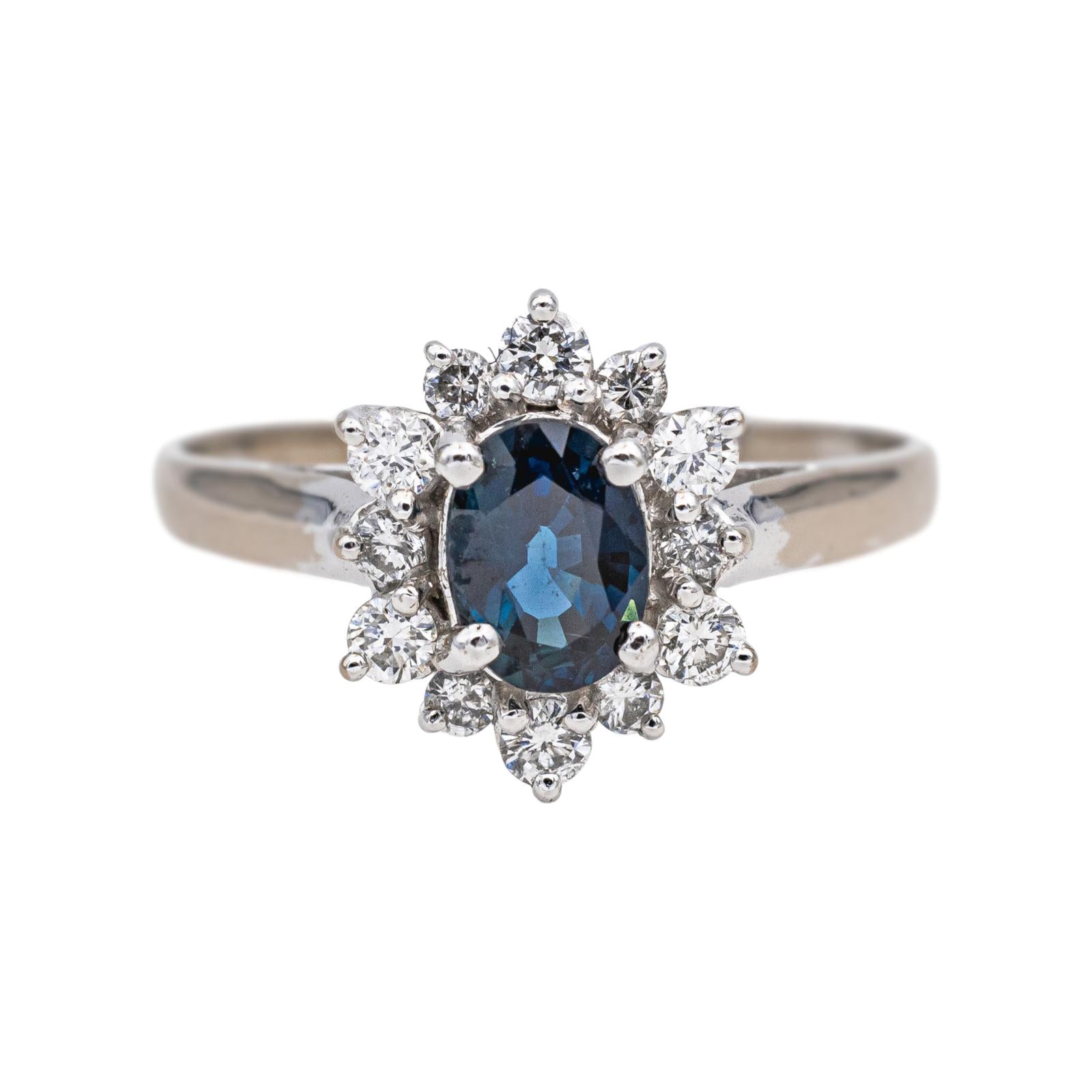 Ring Margueritte White gold Sapphire 