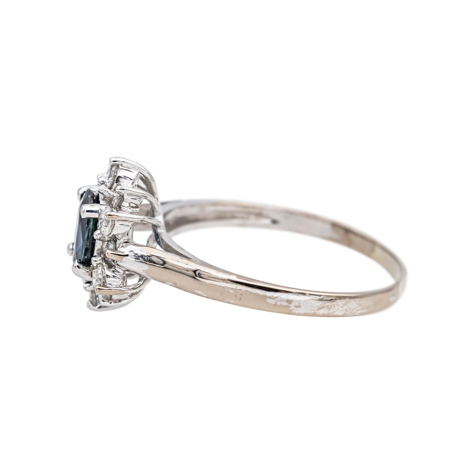 Ring Margueritte White gold Sapphire 