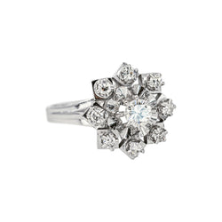 Marguerite Ring White gold Diamond