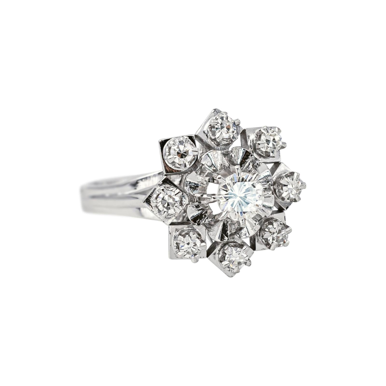 Marguerite Ring White gold Diamond