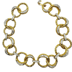 M. GERARD Necklace in yellow gold, Platinum, and Diamonds