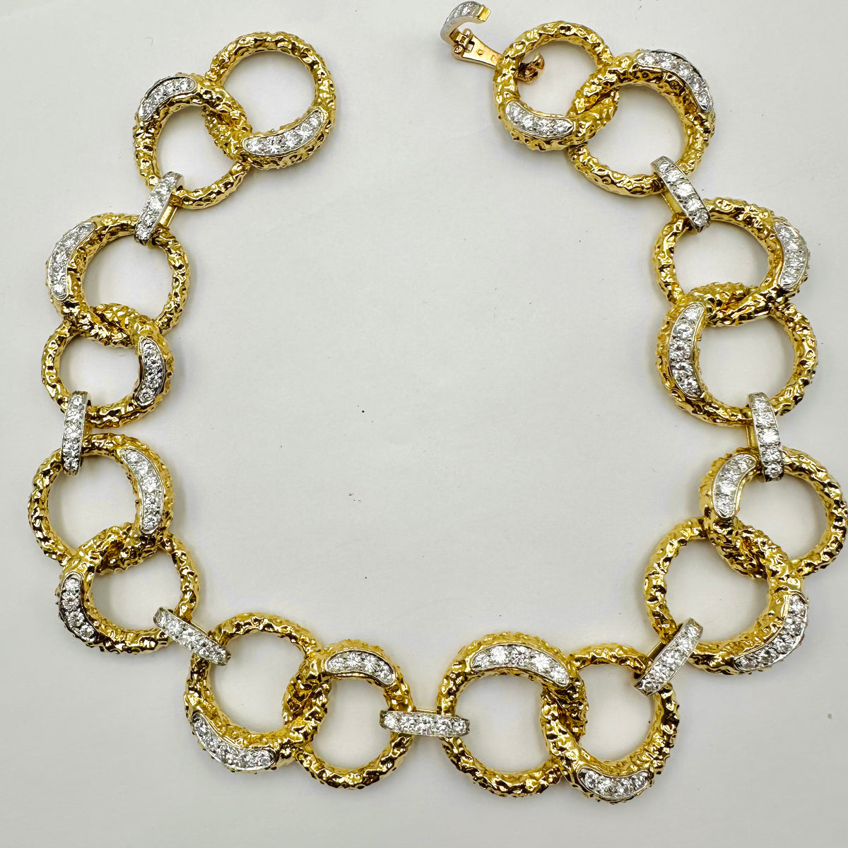 M. GERARD Necklace in yellow gold, Platinum, and Diamonds