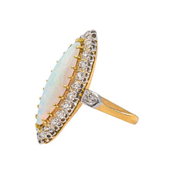 Bague Marquise Or jaune Diamant